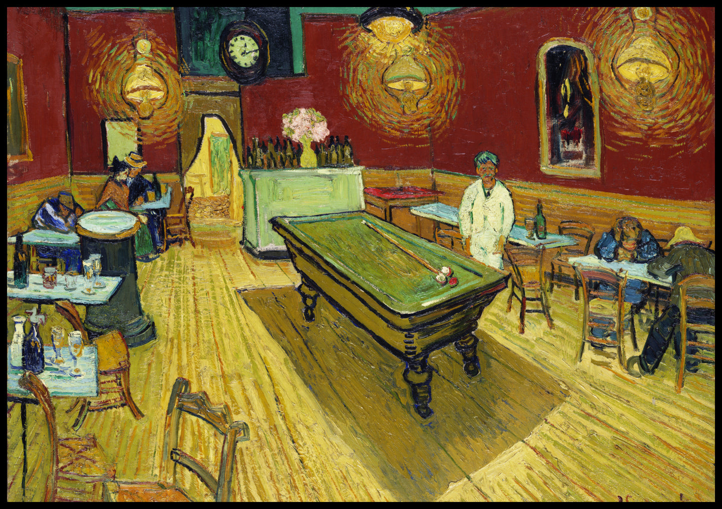 Plakat  The Night Café, Van Gogh Vintage do Salonu