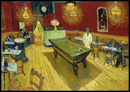 Plakat  The Night Café, Van Gogh Vintage do Salonu