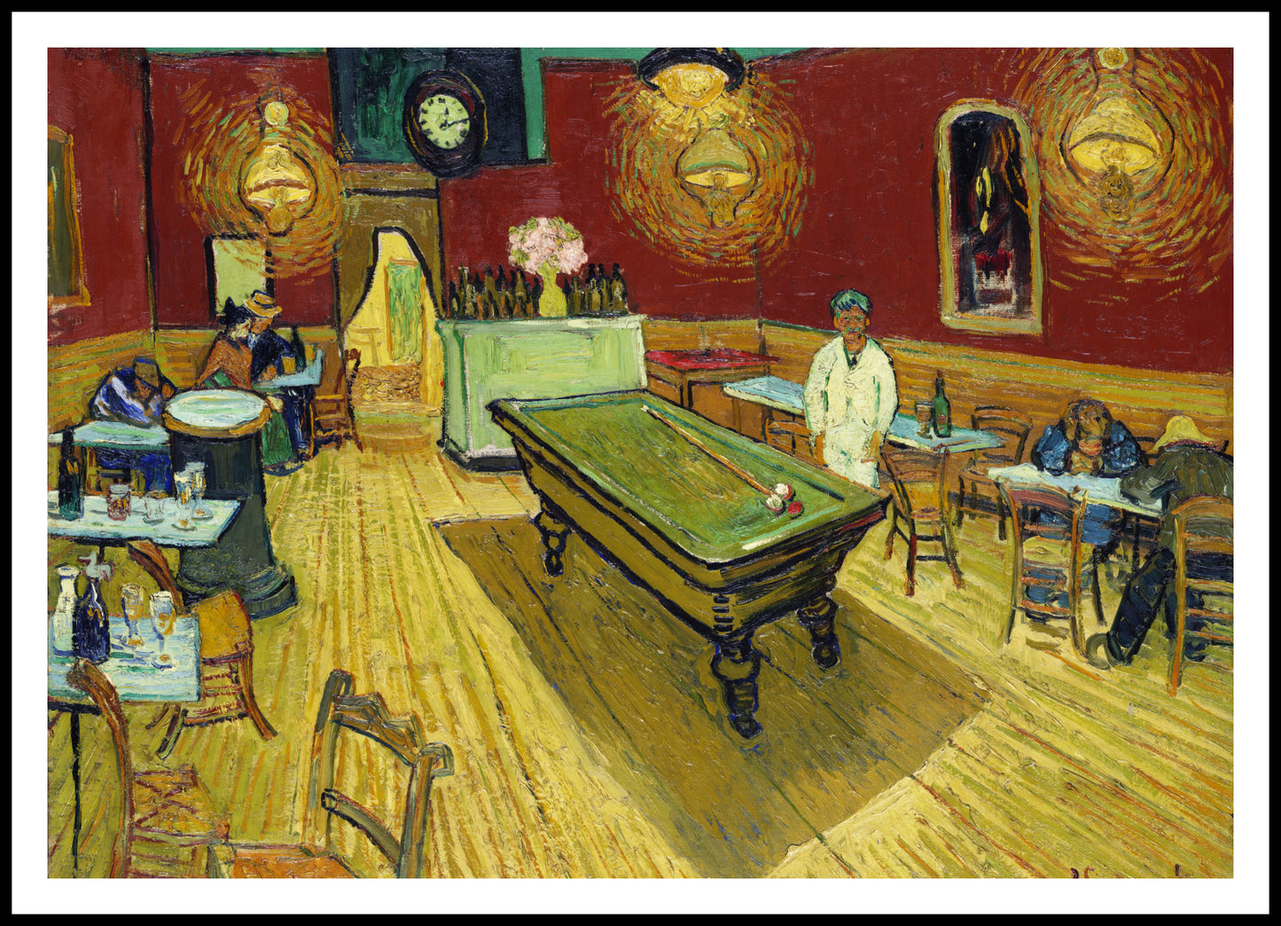 Plakat  The Night Café, Van Gogh Vintage do Salonu