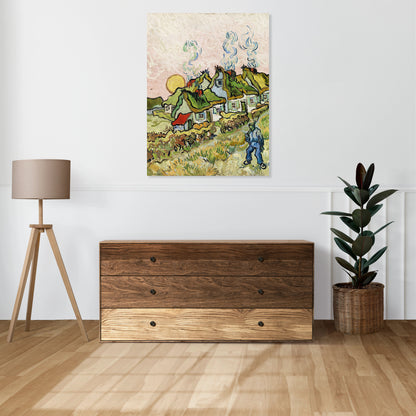 Obraz  Houses and Figure, Van Gogh Vintage do Salonu