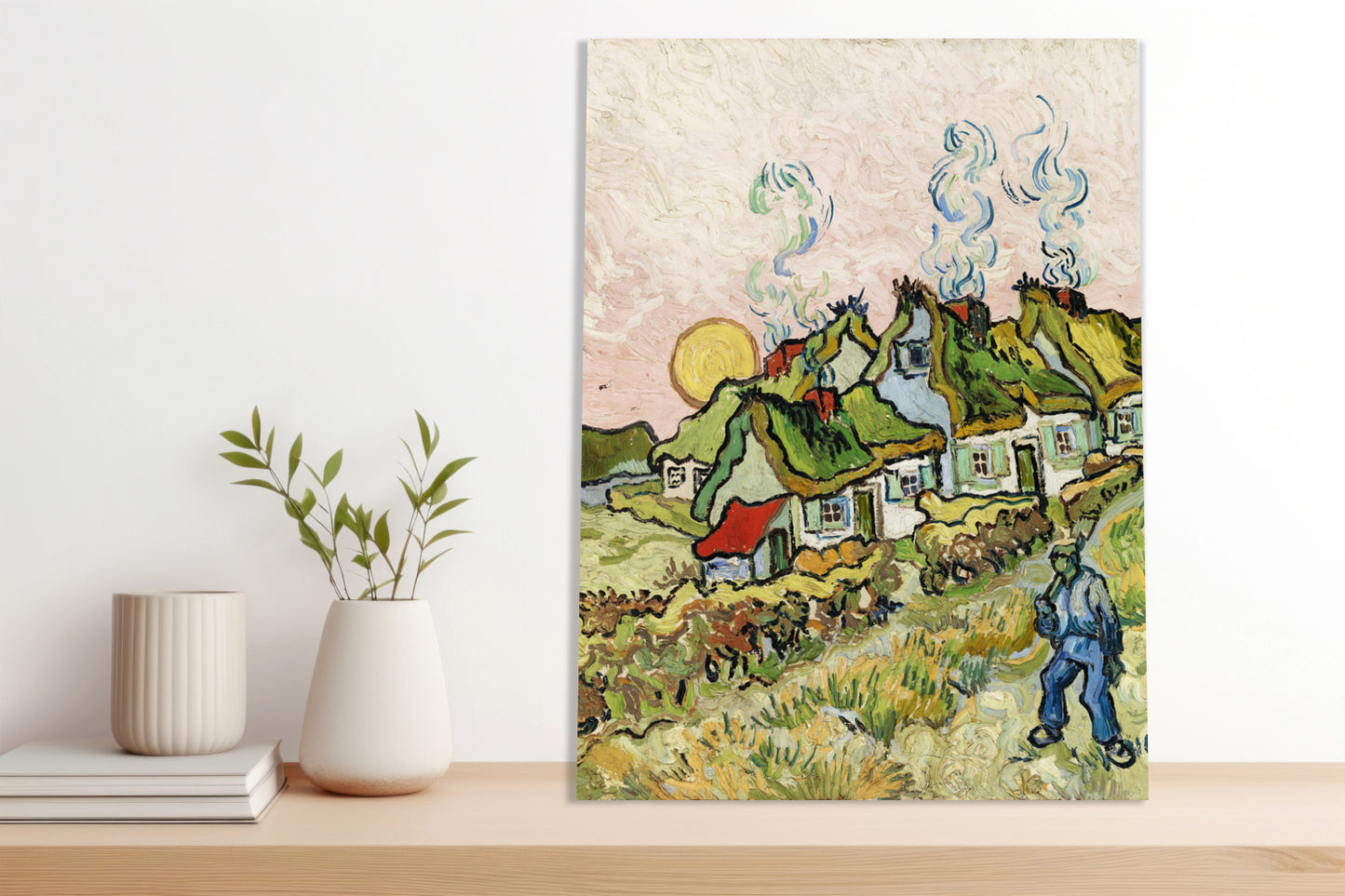 Obraz  Houses and Figure, Van Gogh Vintage do Salonu