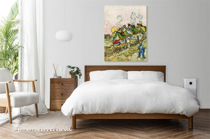 Obraz  Houses and Figure, Van Gogh Vintage do Salonu