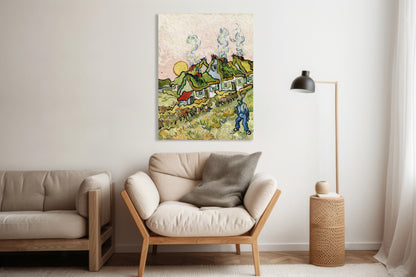 Obraz  Houses and Figure, Van Gogh Vintage do Salonu