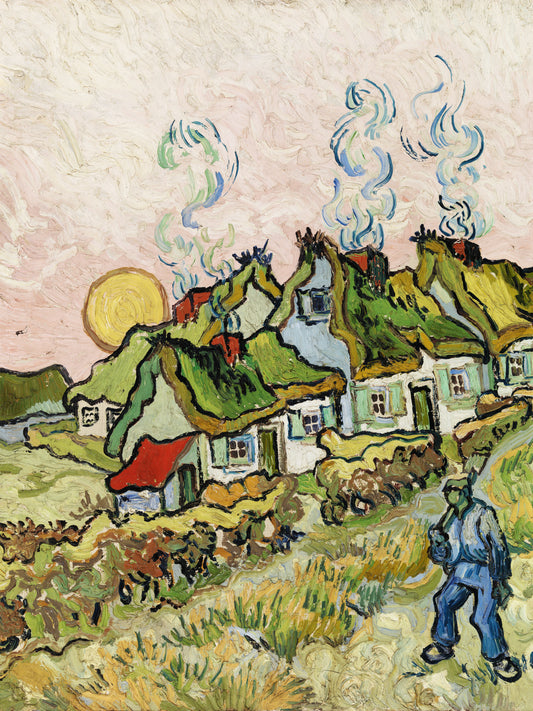 Plakat  Houses and Figure, Van Gogh Vintage do Salonu