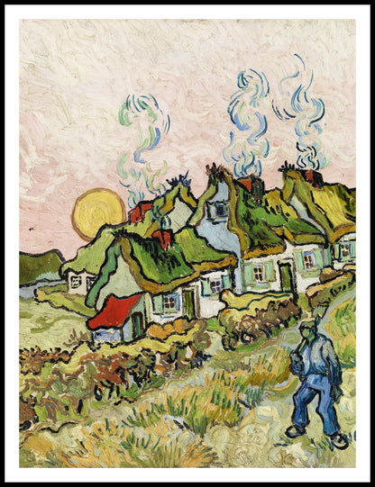 Plakat  Houses and Figure, Van Gogh Vintage do Salonu