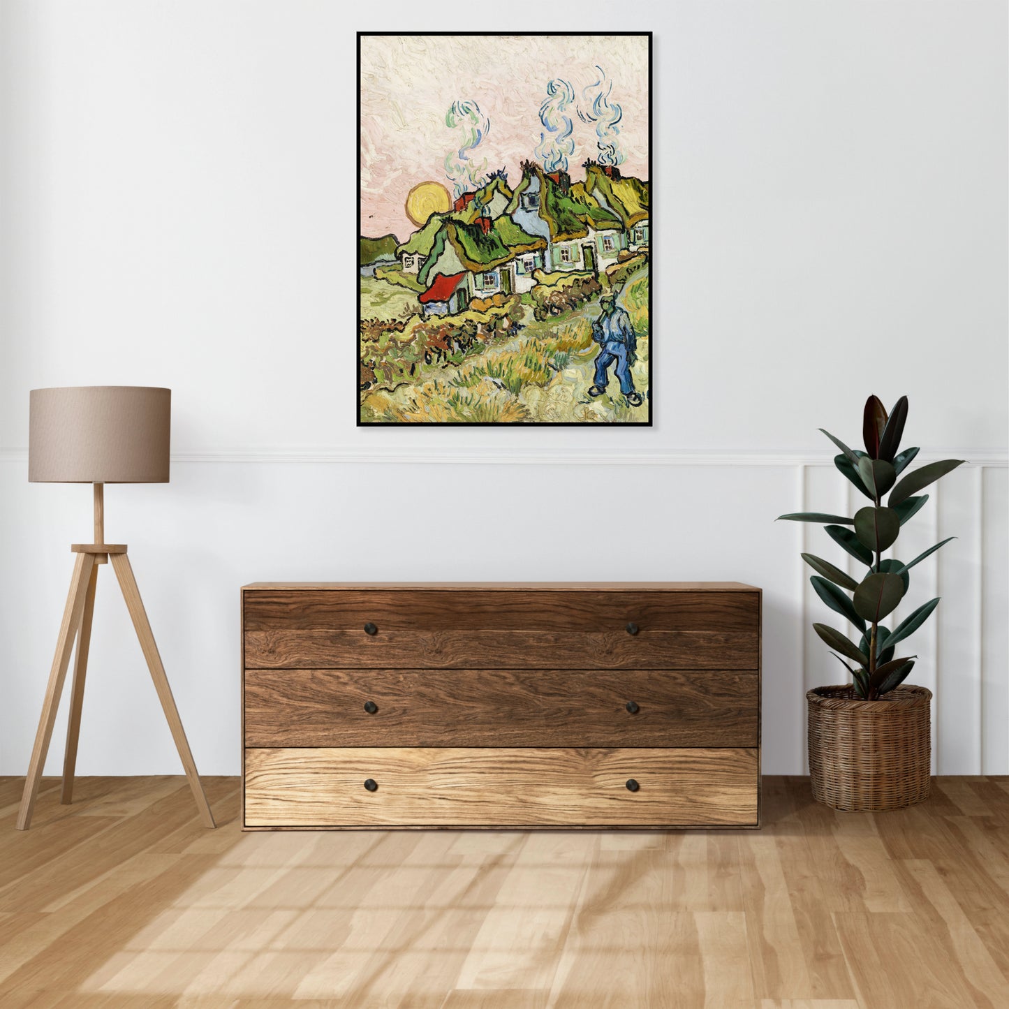 Plakat  Houses and Figure, Van Gogh Vintage do Salonu