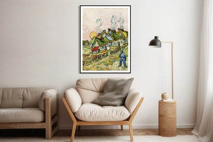 Plakat  Houses and Figure, Van Gogh Vintage do Salonu