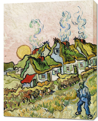 Obraz  Houses and Figure, Van Gogh Vintage do Salonu