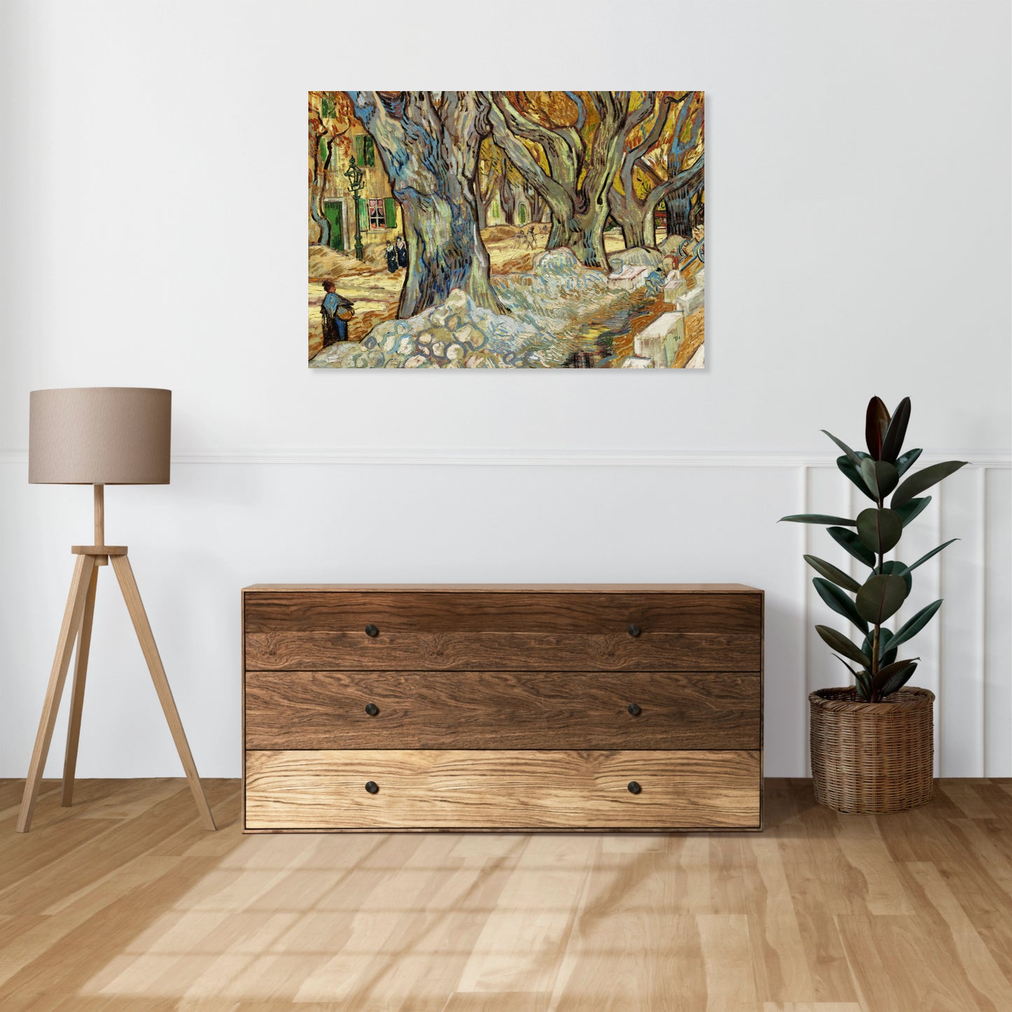 Obraz  The Large Plane Trees, Van Gogh Vintage