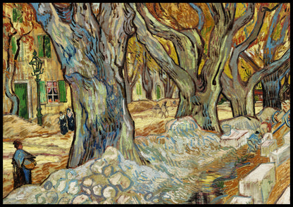 Plakat  The Large Plane Trees, Van Gogh Vintage