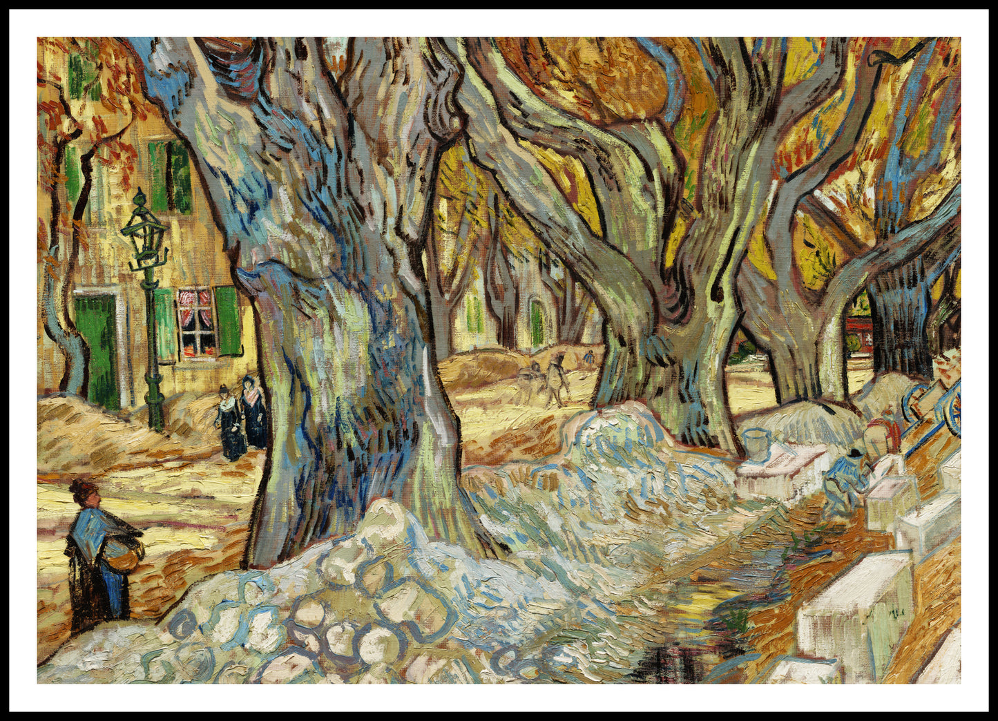 Plakat  The Large Plane Trees, Van Gogh Vintage