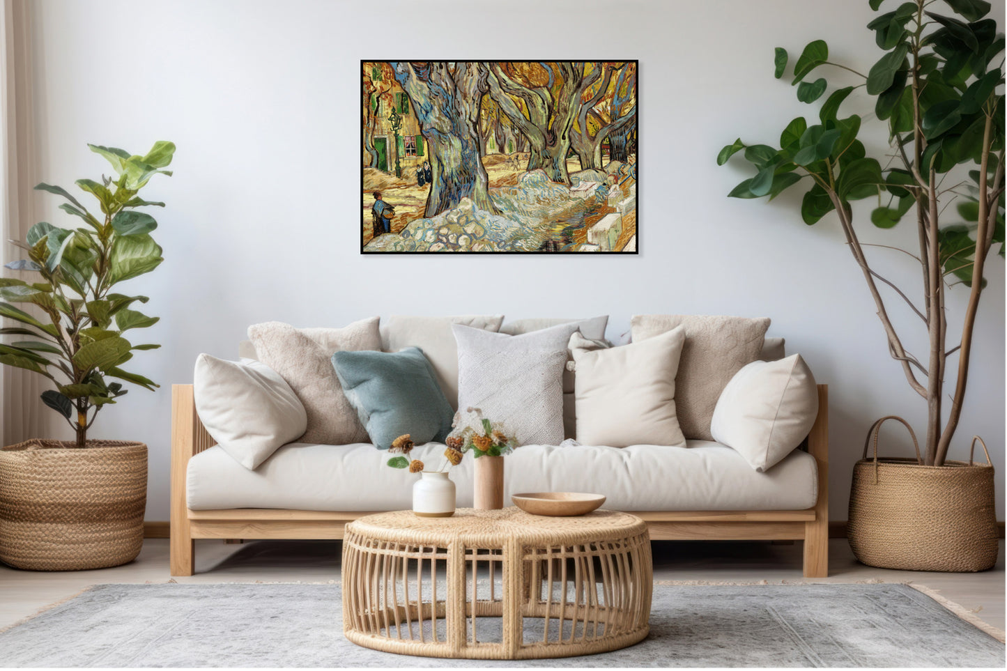 Plakat  The Large Plane Trees, Van Gogh Vintage