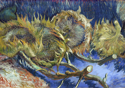 Plakat   Four Withered Sunflowers, Van Gogh Vintage
