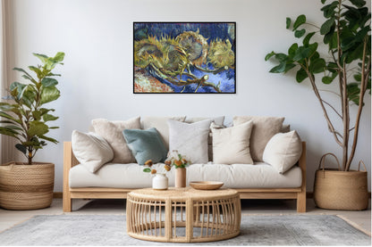 Plakat   Four Withered Sunflowers, Van Gogh Vintage
