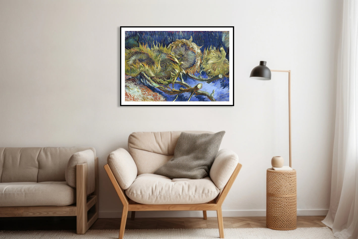 Plakat   Four Withered Sunflowers, Van Gogh Vintage