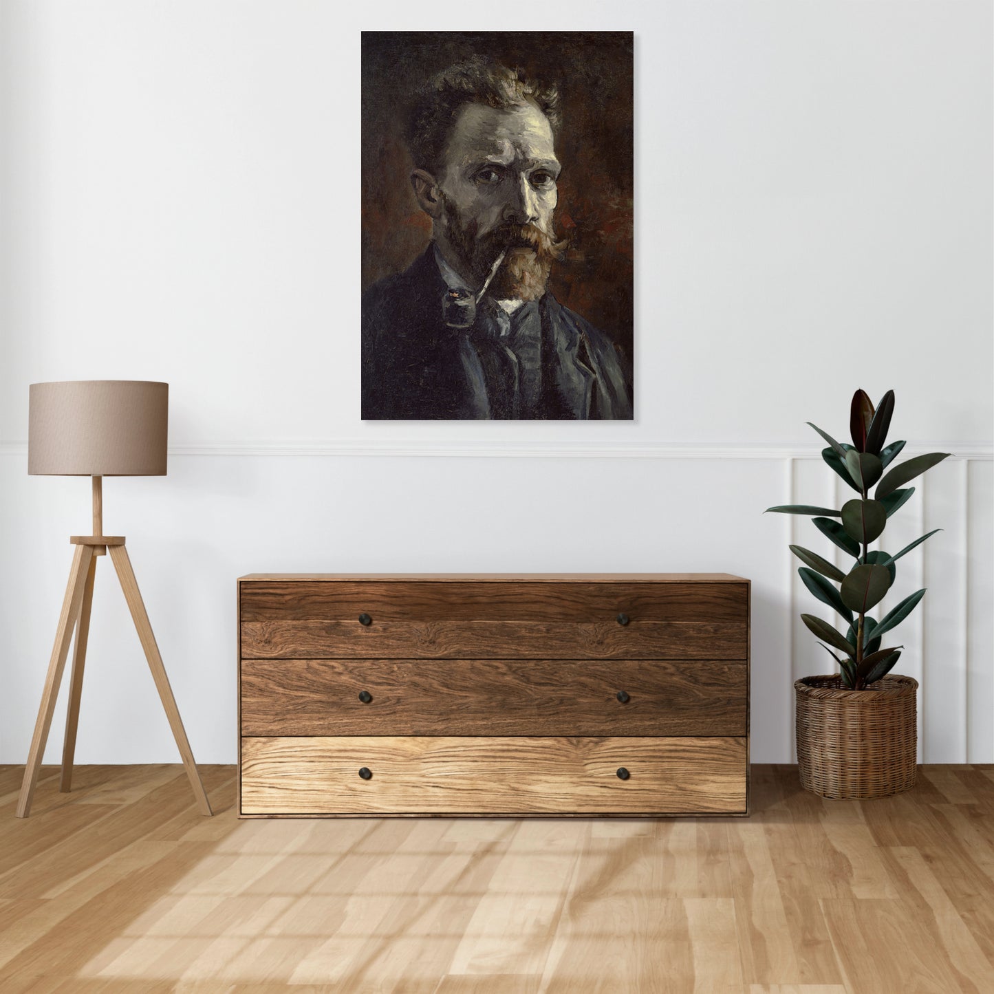 Obraz   Self-Portrait with Pipe, Van Gogh Vintage