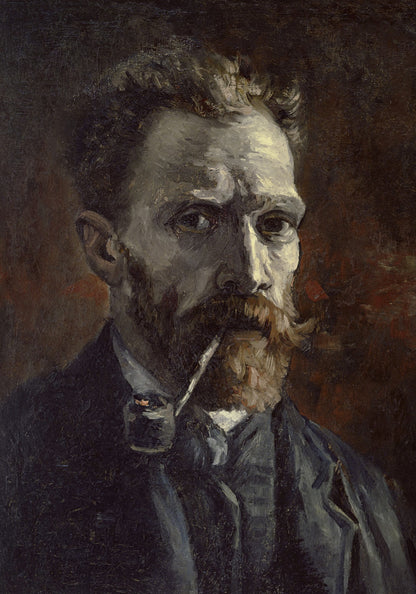 Plakat   Self-Portrait with Pipe, Van Gogh Vintage