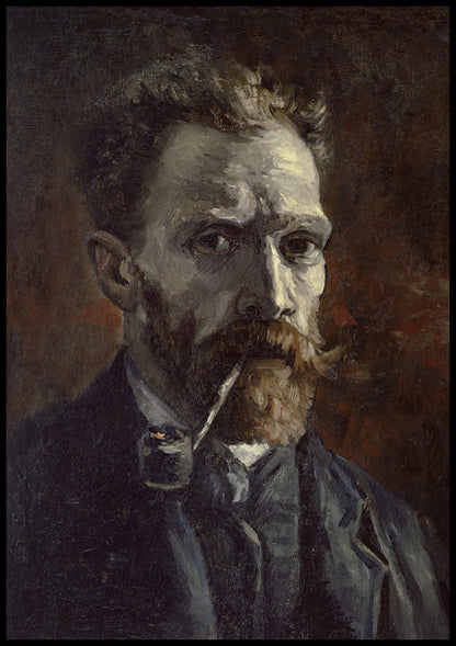 Plakat   Self-Portrait with Pipe, Van Gogh Vintage