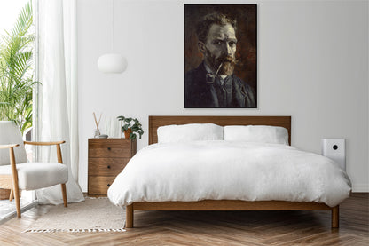 Plakat   Self-Portrait with Pipe, Van Gogh Vintage
