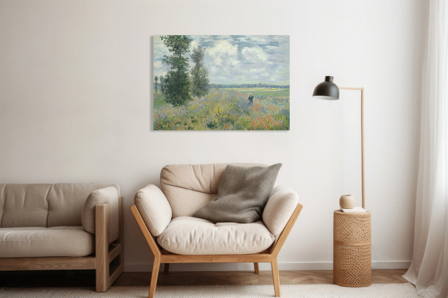 Obraz  Poppy Fields Near Argenteuil, Monet Vintage