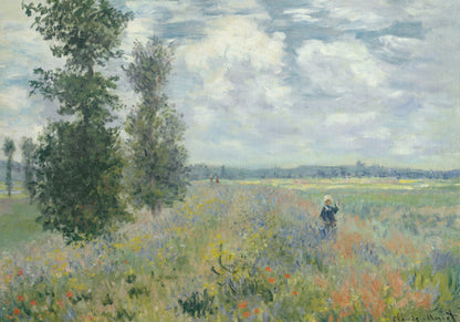 Plakat  Poppy Fields Near Argenteuil, Monet Vintage