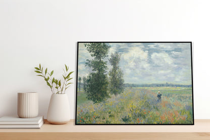 Plakat  Poppy Fields Near Argenteuil, Monet Vintage