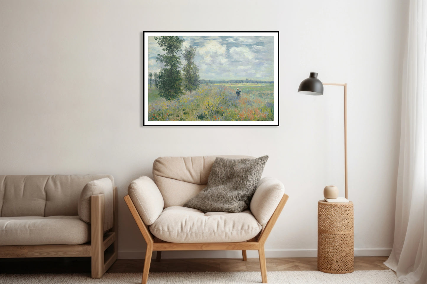 Plakat  Poppy Fields Near Argenteuil, Monet Vintage