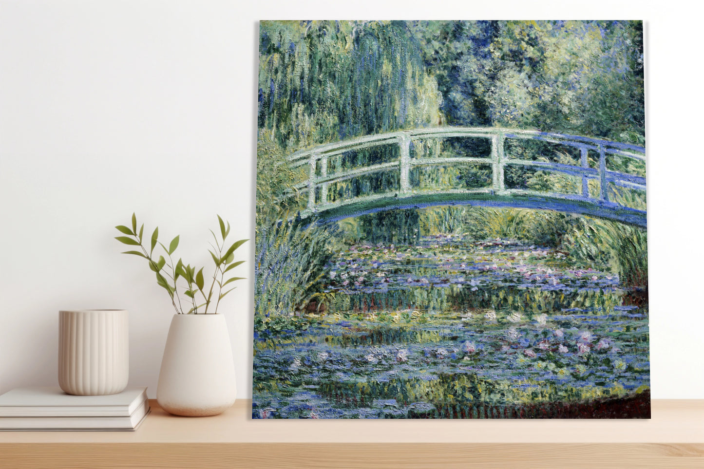 Obraz  Water Lilies and Japanese Bridge, Monet Vintage