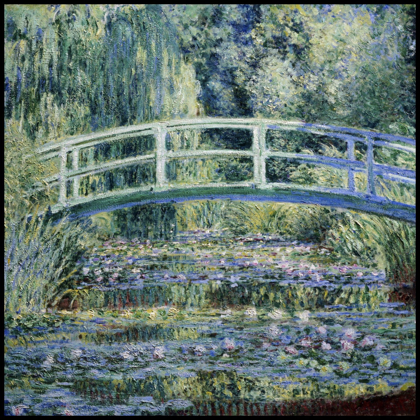 Plakat  Water Lilies and Japanese Bridge, Monet Vintage