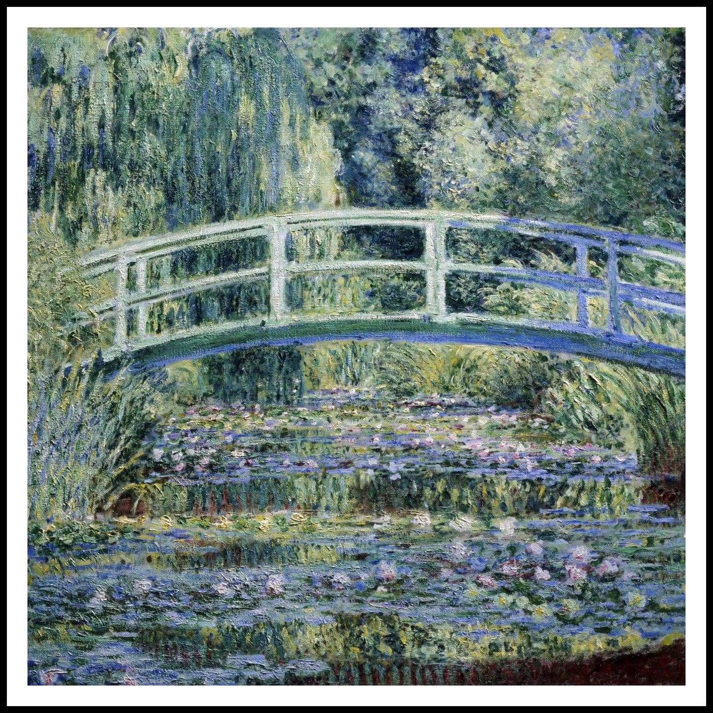 Plakat  Water Lilies and Japanese Bridge, Monet Vintage