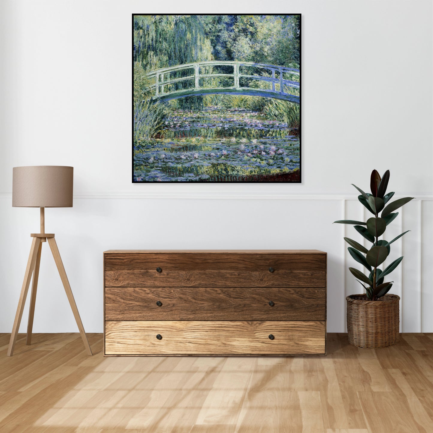 Plakat  Water Lilies and Japanese Bridge, Monet Vintage