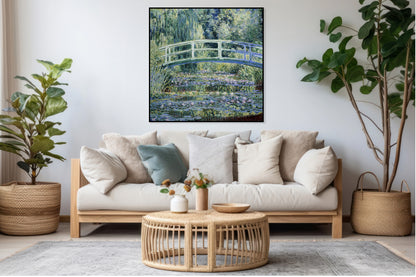 Plakat  Water Lilies and Japanese Bridge, Monet Vintage