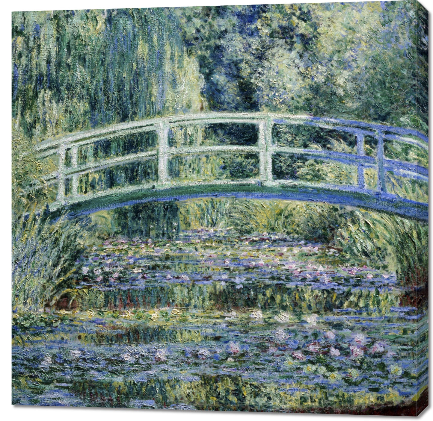 Obraz  Water Lilies and Japanese Bridge, Monet Vintage