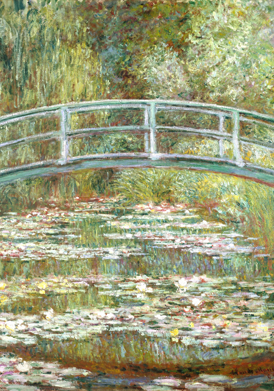 Plakat Japoński mostek – Claude Monet