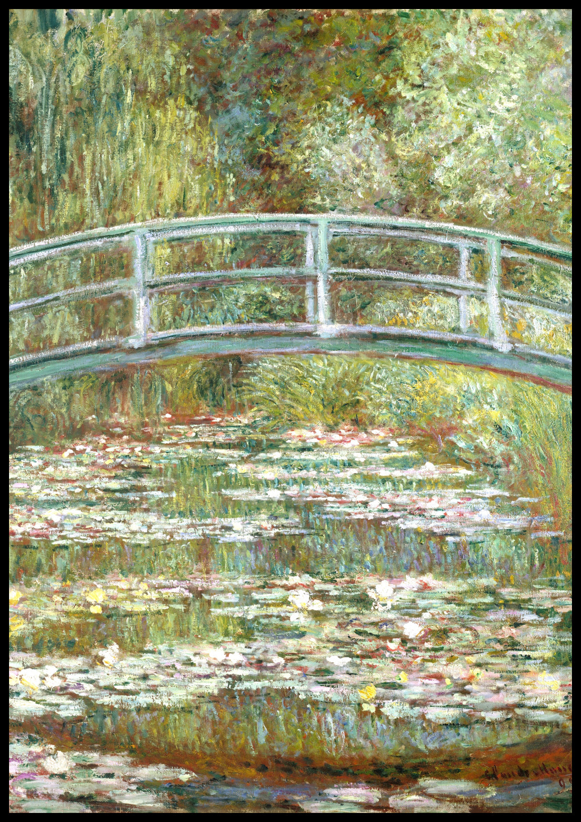 Plakat Japoński mostek – Claude Monet