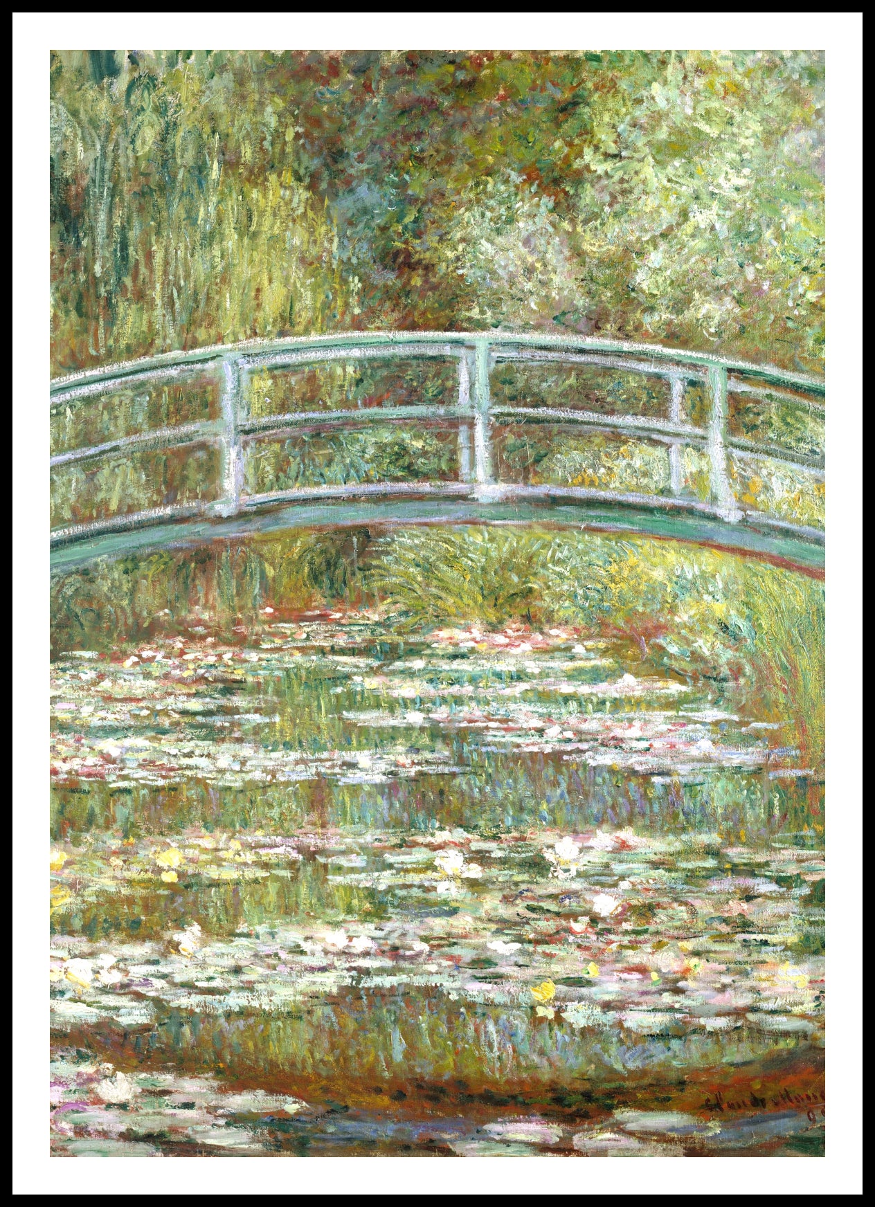 Plakat Japoński mostek – Claude Monet