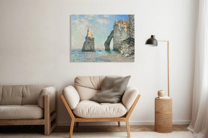 Obraz  The Cliffs at Étretat, Monet Vintage do Salonu