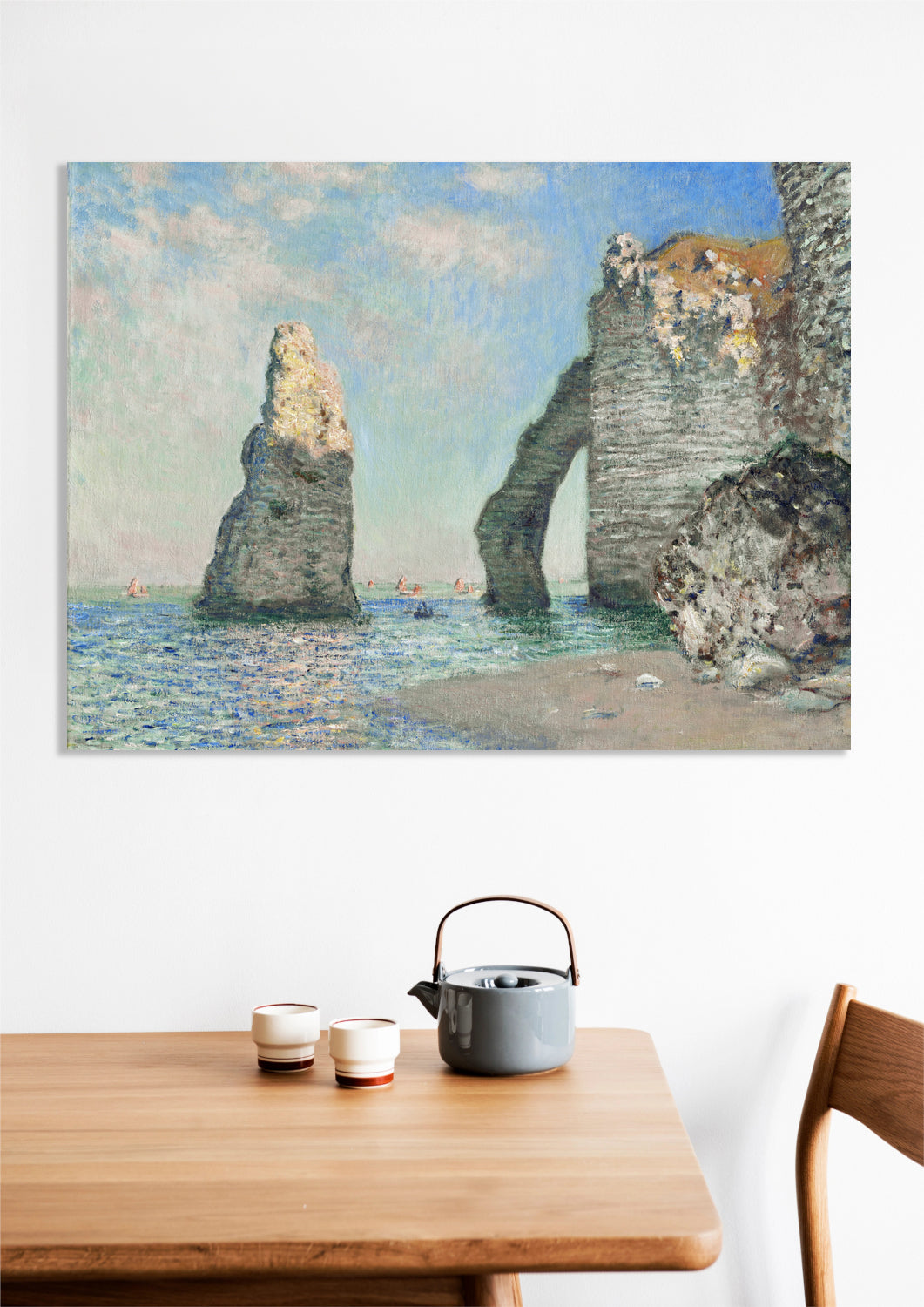 Obraz  The Cliffs at Étretat, Monet Vintage do Salonu
