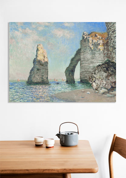 Obraz  The Cliffs at Étretat, Monet Vintage do Salonu