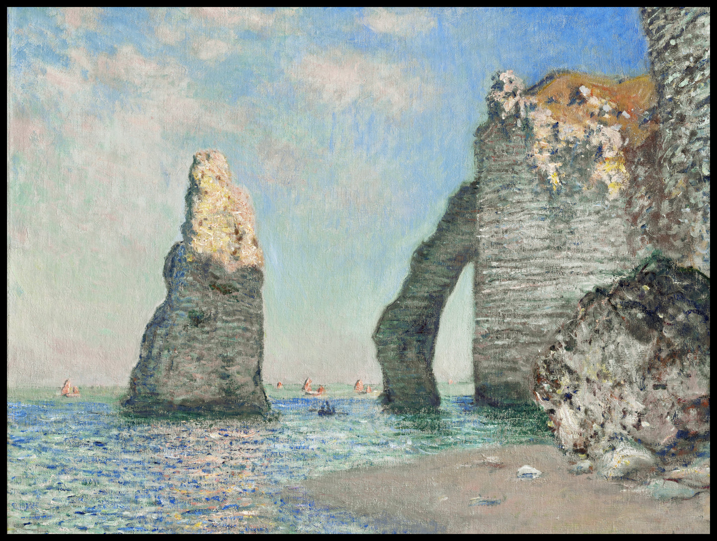 Plakat  The Cliffs at Étretat, Monet Vintage do Salonu
