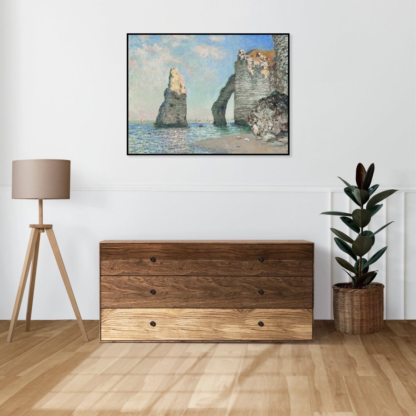 Plakat  The Cliffs at Étretat, Monet Vintage do Salonu