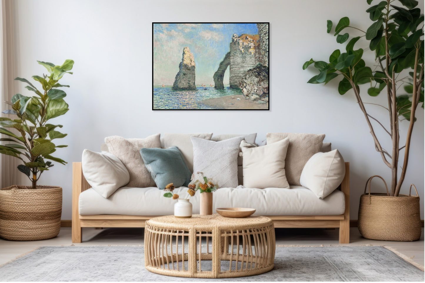 Plakat  The Cliffs at Étretat, Monet Vintage do Salonu
