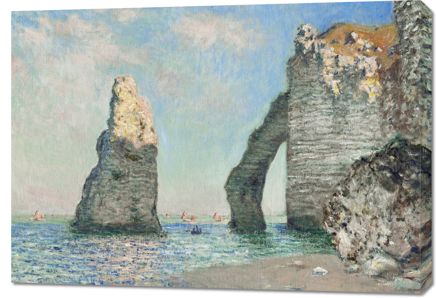 Obraz  The Cliffs at Étretat, Monet Vintage do Salonu