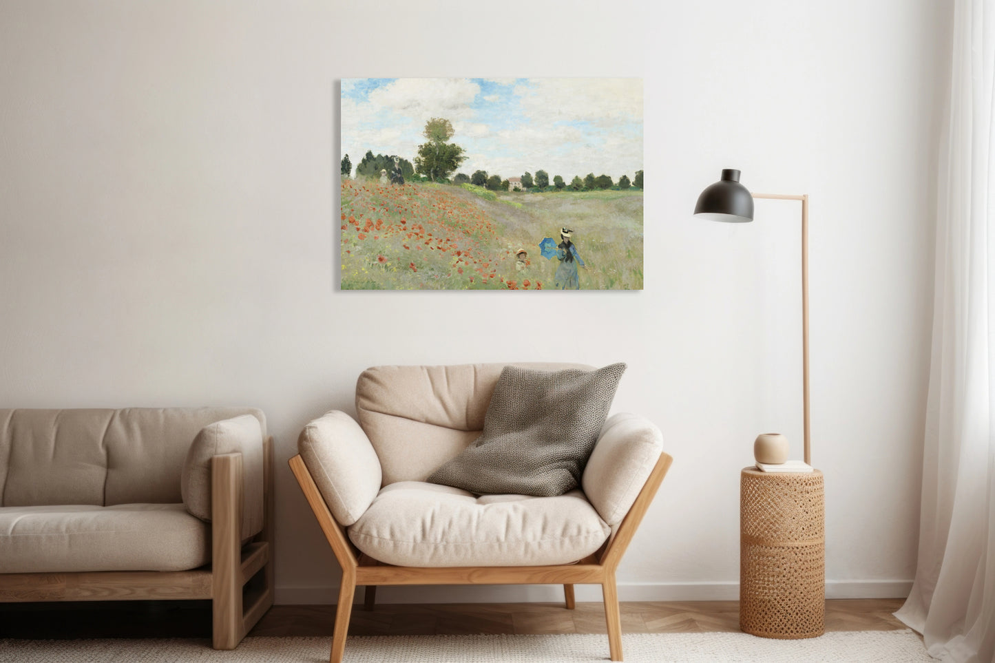 Obraz  The Poppy Field near Argenteuil, Monet Vintage