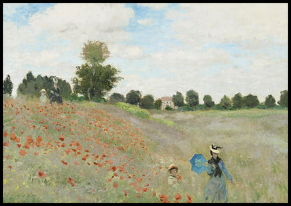 Plakat  The Poppy Field near Argenteuil, Monet Vintage