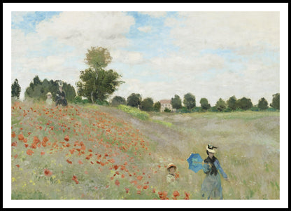 Plakat  The Poppy Field near Argenteuil, Monet Vintage
