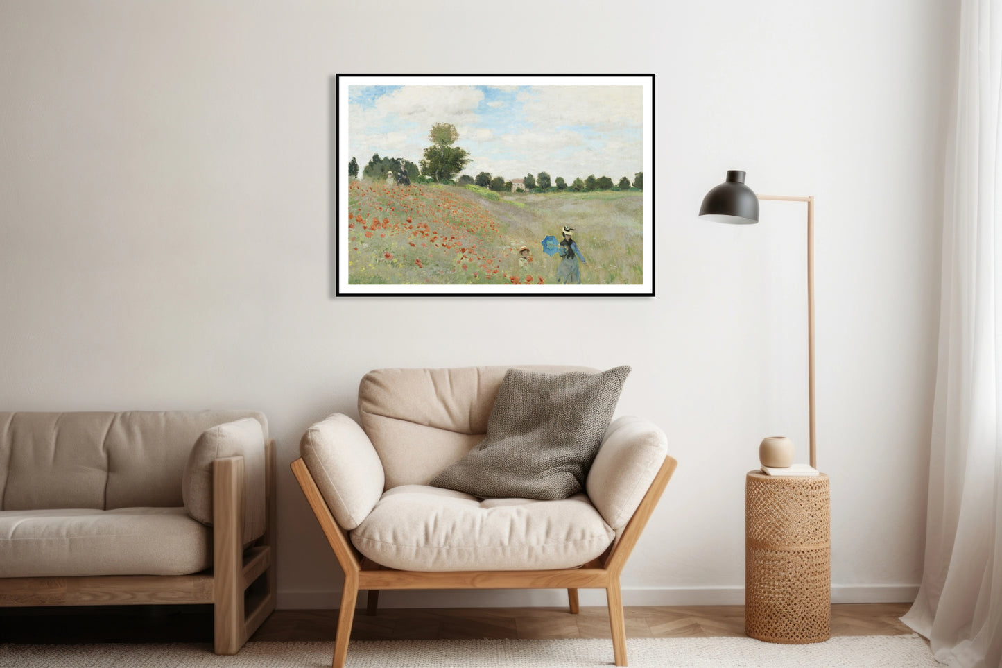 Plakat  The Poppy Field near Argenteuil, Monet Vintage