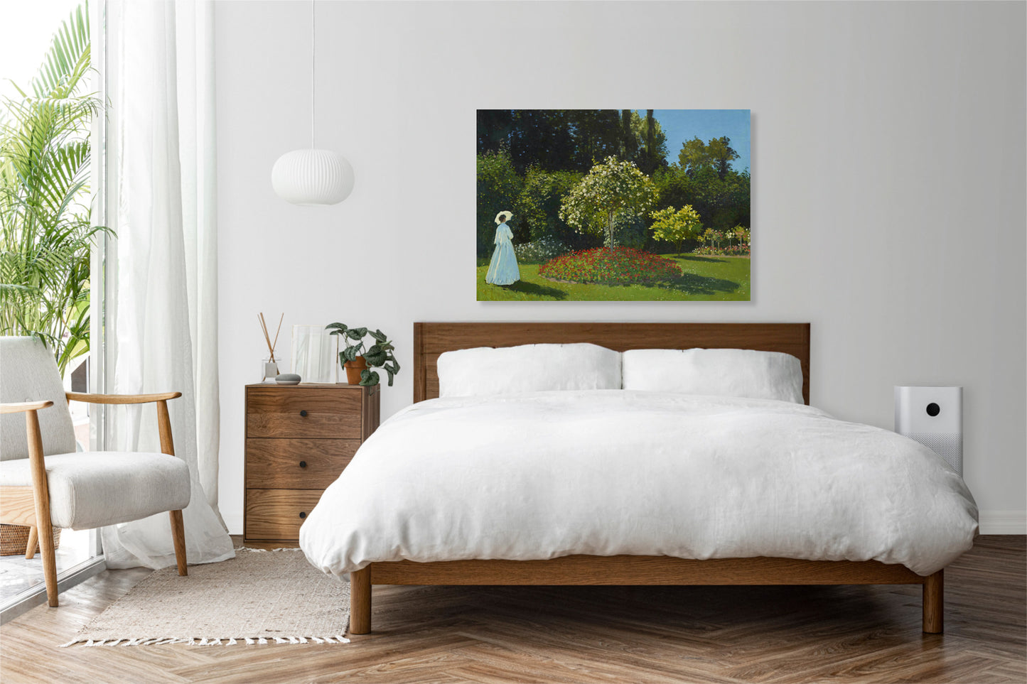 Obraz  Lady in the Garden, Monet Vintage do Salonu