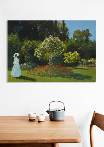Obraz  Lady in the Garden, Monet Vintage do Salonu