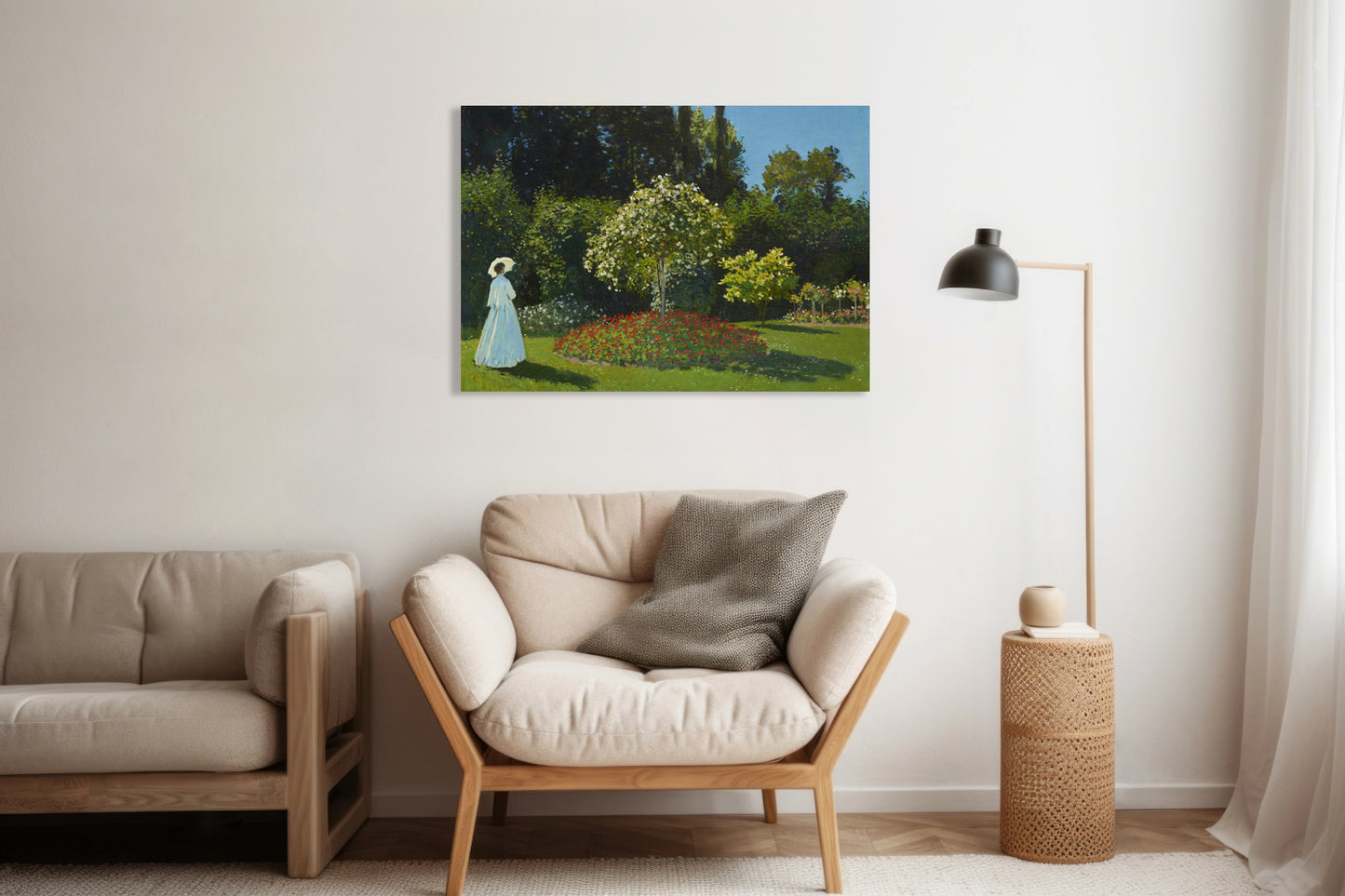 Obraz  Lady in the Garden, Monet Vintage do Salonu